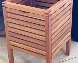 Teak Wood Plant Basket Planter 21 x 14.75 x 14.75 HxWxD