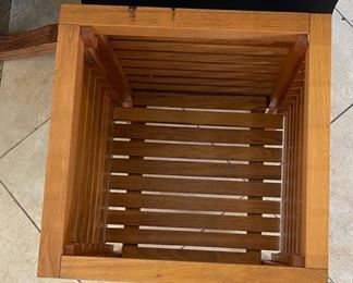 Teak Wood Plant Basket Planter 21 x 14.75 x 14.75 HxWxD