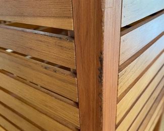 Teak Wood Plant Basket Planter 21 x 14.75 x 14.75 HxWxD