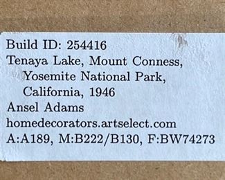 Ansel Adams Centennial Poster Framed Frame: 30.5 x 36.5