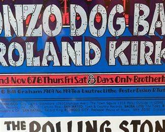 Led Zeppelin Winterland Concert Poster Framed Bonzo Dog Band Roland Kirk Wolfgang's Vault Frame: 26x21 Poster: 22x14in HxWxD