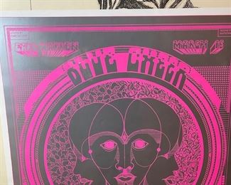 1968 Alice Cooper Blue Cheer Nitty Gritty Dirt Band & The Nazz Concert Poster Frame”d Frank Bettencourt" signed Frame: 27x21. Poster: 21.25x15.75 HxWxD