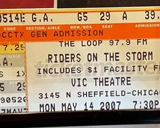 The Doors LA Woman 24kt Gold Plated Record Lyrics Framed Collage w/ COA 25x22