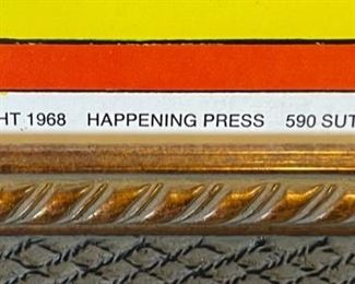 Bob Dylan Bob On Bob Concert Poster w/ 1966 ticket Frame: 37x22. Poster: 24.75 x 16.25 HxWxD