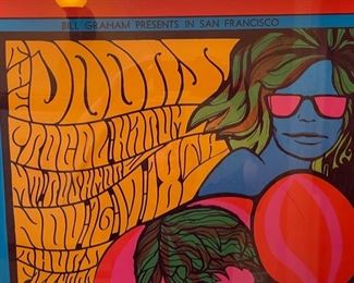 The Doors 1967 Fillmore Concert Poster Procol Harum Mt. Rushmore Frame: 37x28. Poster: 32x21.5 HxWxD