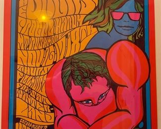 The Doors 1967 Fillmore Concert Poster Procol Harum Mt. Rushmore Frame: 37x28. Poster: 32x21.5 HxWxD