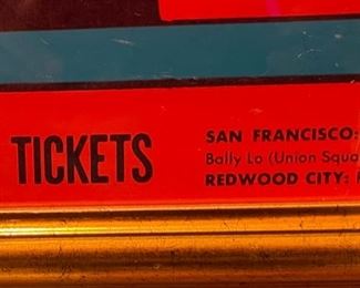 The Doors 1967 Fillmore Concert Poster Procol Harum Mt. Rushmore Frame: 37x28. Poster: 32x21.5 HxWxD