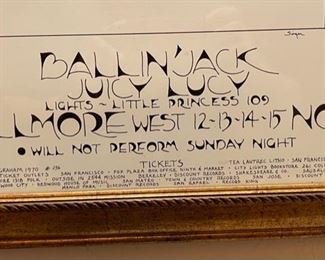 2pc Chuck Berry Sons of Champlin & The Kinks Elton John Concert Posters Frame: 26x31 Chuck Berry: 19 7/8 x 14in. Elton John: 21x14in HxWxD