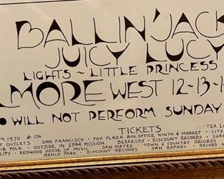 2pc Chuck Berry Sons of Champlin & The Kinks Elton John Concert Posters Frame: 26x31 Chuck Berry: 19 7/8 x 14in. Elton John: 21x14in HxWxD