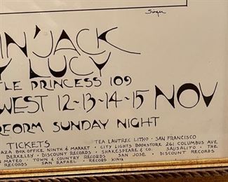 2pc Chuck Berry Sons of Champlin & The Kinks Elton John Concert Posters Frame: 26x31 Chuck Berry: 19 7/8 x 14in. Elton John: 21x14in HxWxD