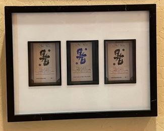 The Kinks Elton John Tickets Trio Framed 13x17 HxWxD