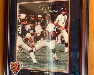 Gale Sayers Chicago Bears Signed 16x20 Photo GTSM Hologram Autograph w/ COA Frame; 30x 25.5. Image; 19 1/4 x 15 1/4 HxWxD