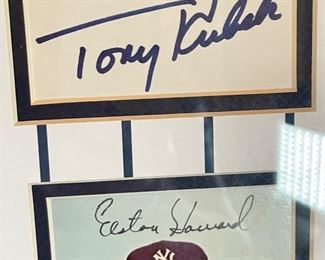 1961 New York Yankees Signature Collage Photo Autograph w/ COA Mickey Mantle Yogi Berra Frame; 37 x 35 HxWxD