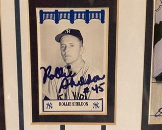 1961 New York Yankees Signature Collage Photo Autograph w/ COA Mickey Mantle Yogi Berra Frame; 37 x 35 HxWxD