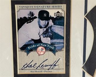 1961 New York Yankees Signature Collage Photo Autograph w/ COA Mickey Mantle Yogi Berra Frame; 37 x 35 HxWxD