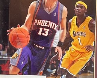 Steve Nash Phoenix Suns Signed Photo Autograph w/ COA Frame; 17.25 x 14.25 HxWxD