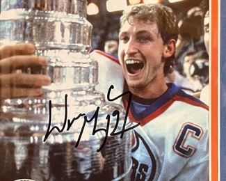Wayne Gretzky Signed Photo Collage Autograph w/ COA Frame; 19.5 x 23.5 HxWxD