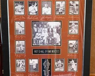 13 Hall of Fame Inductees MLB Framed Picture Collage Frame; 27.5 x 23.5 HxWxD