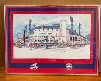 75th Anniversary Comiskey Park White Sox Framed Print Framed; 18.5 x 24.5 HxWxD