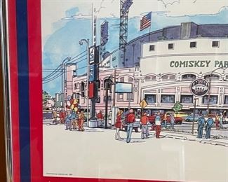 75th Anniversary Comiskey Park White Sox Framed Print Framed; 18.5 x 24.5 HxWxD