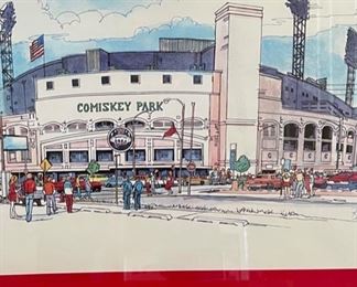 75th Anniversary Comiskey Park White Sox Framed Print Framed; 18.5 x 24.5 HxWxD