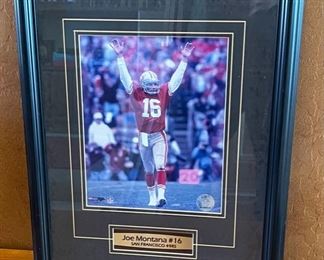 Joe Montana #16 San Francisco 49rs Framed Photo Frame; 18x 14.5 HxWxD