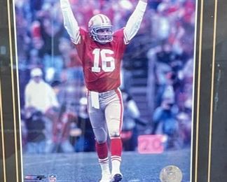 Joe Montana #16 San Francisco 49rs Framed Photo Frame; 18x 14.5 HxWxD