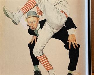 Norman Rockwell Baseball Low and Inside Canvas Print Frame: 15.25x12.25in HxWxD