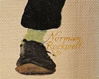 Norman Rockwell Baseball Low and Inside Canvas Print Frame: 15.25x12.25in HxWxD