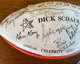 Dick Schafrath Celebrity Golf Outing Singed Football Full Size