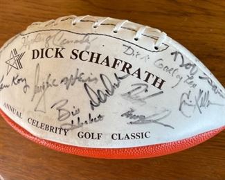 Dick Schafrath Celebrity Golf Outing Singed Football Full Size