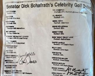 Dick Schafrath Celebrity Golf Outing Singed Football Full Size