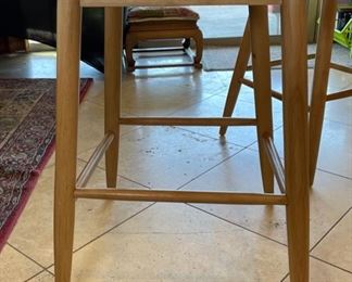 2pc Retro Bent Plywood Counter Height Chairs Barstools PAIR 41x23x21in seat; 30in HxWxD