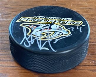 Nashville Predators #24 Signed Hockey Puck