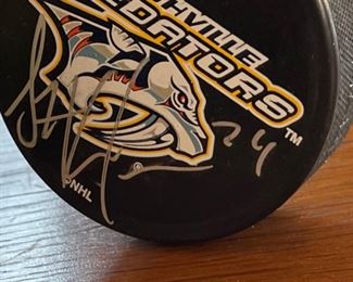 Nashville Predators #24 Signed Hockey Puck