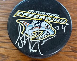 Nashville Predators #24 Signed Hockey Puck