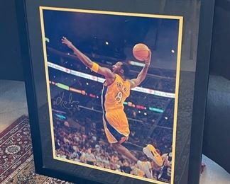 Kobe Bryant Signed Photo Frame: 26x22in. Image: 19.25x15.25in HxWxD