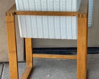 Laurent Teak Counter Height Chair Stool All-weather Wicker 42 x 25.5 x 25.25 Seat height; 24.5 HxWxD