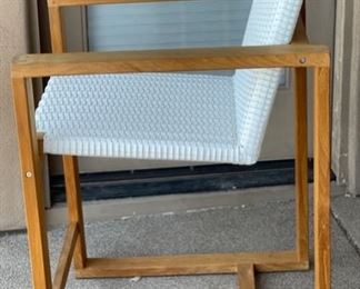 Laurent Teak Counter Height Chair Stool All-weather Wicker 42 x 25.5 x 25.25 Seat height; 24.5 HxWxD