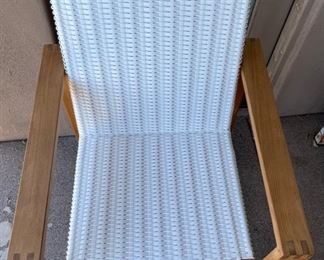 Laurent Teak Counter Height Chair Stool All-weather Wicker 42 x 25.5 x 25.25 Seat height; 24.5 HxWxD