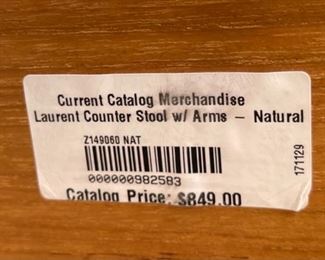 Laurent Teak Counter Height Chair Stool All-weather Wicker 42 x 25.5 x 25.25 Seat height; 24.5 HxWxD