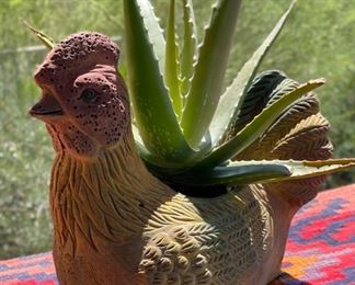 Aloe Vera Plant Chicken Planter/Pot 12 x 7 x 14 HxWxD