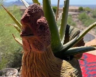 Aloe Vera Plant Chicken Planter/Pot 12 x 7 x 14 HxWxD