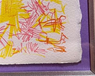 Signed Salvador Dali L'hirondelle Lithograph The Swallow Litho Frame: 28.5x35.5. Image: 18.75x25.5in HxWxD