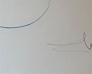 Salvador Dali Fisherman Etching Print Frame: 25x20.25in image: 11.5x6.5in HxWxD