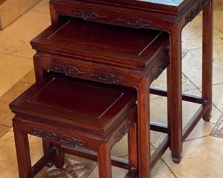 3pc Asian Nesting Tables 22x17.25x12 HxWxD