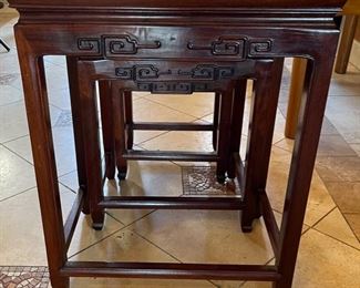 3pc Asian Nesting Tables 22x17.25x12 HxWxD