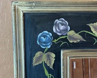 Artistic Moments Hand Painted Rustic Frame Mirror 32x28.5x1.5 HxWxD