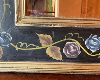 Artistic Moments Hand Painted Rustic Frame Mirror 32x28.5x1.5 HxWxD