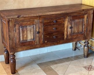 Rustic Mesquite Sideboard Buffet 33x54x18.25 HxWxD